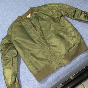 Olive Green Bomber Jacket